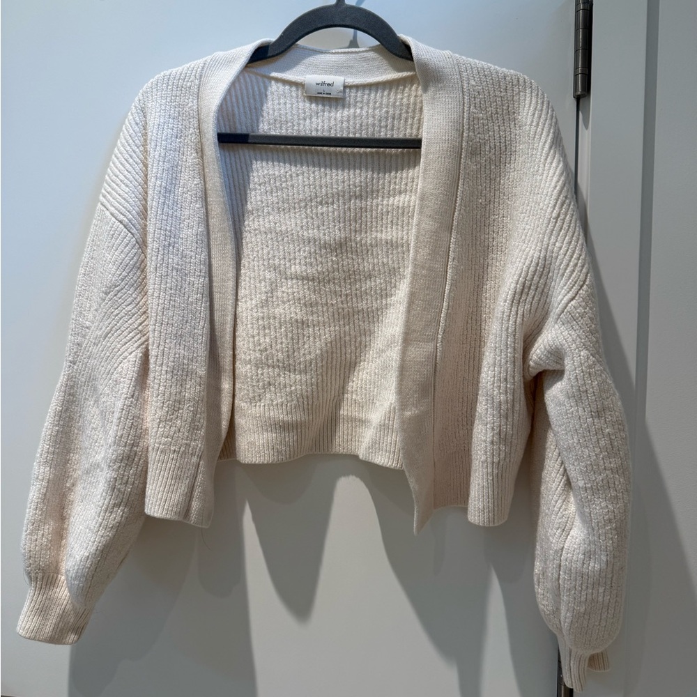 Cream Knit Open Cardigan